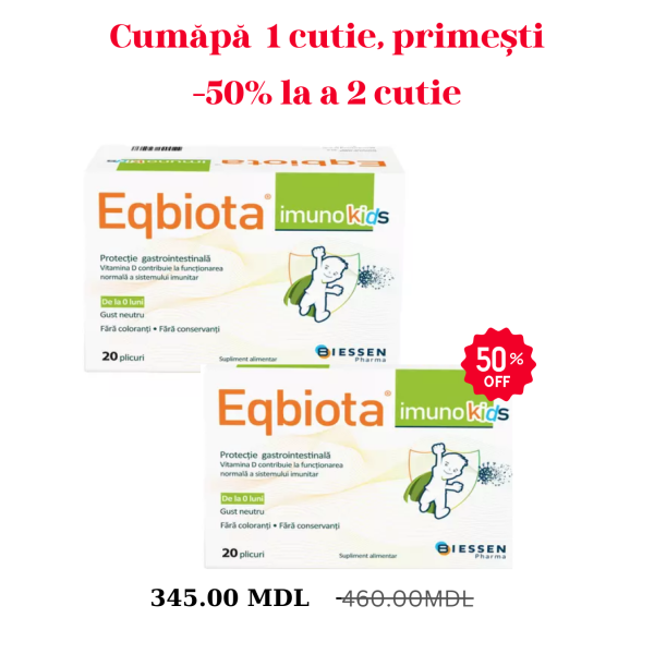 Eqbiota Imuno Kids, Nr 20 1+ 1( a doua la -50%)