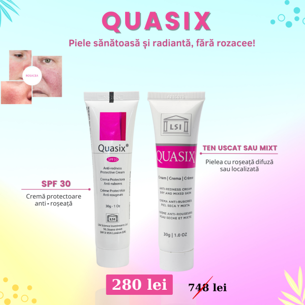 QUASIX crema anti-roseata  + QUASIX SPF 30
