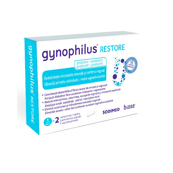 Gynophilus Restore, Nr 2 comprimate vaginale